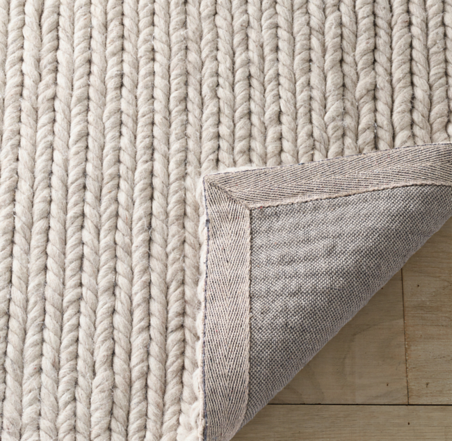 tala chunky hand-braided wool rug