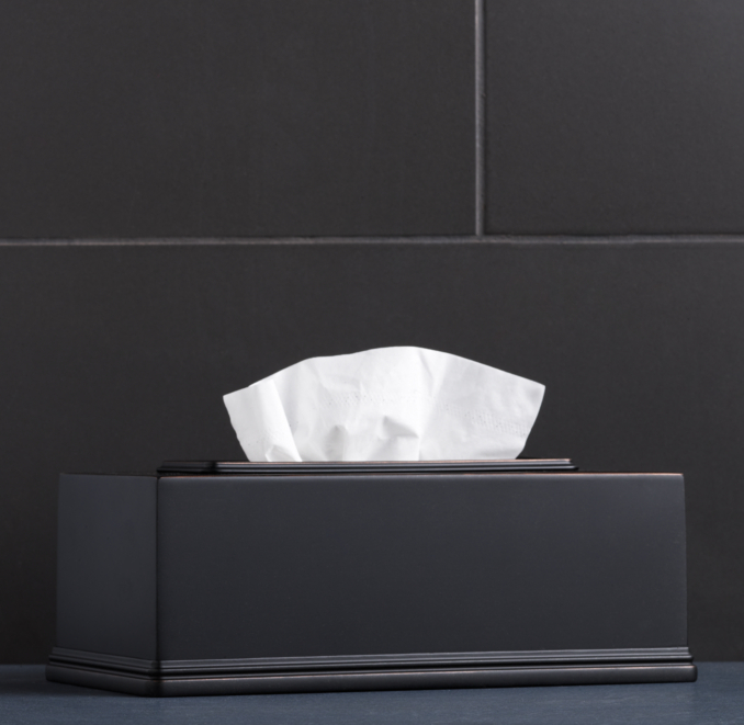 Newbury Rectangular Tissue Cover Oil Rubbed Bronze