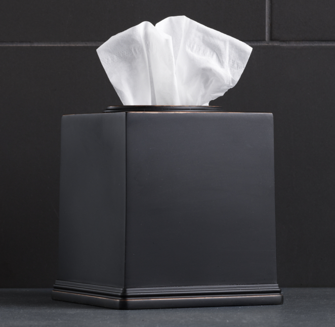 Newbury Square Tissue Cover Oil Rubbed Bronze