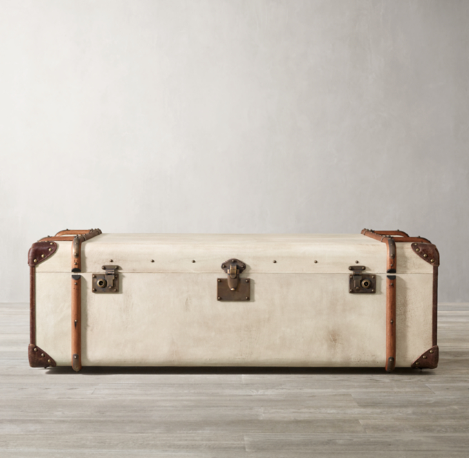 Restoration Hardware Richards' Trunk Coffee Table - Aluminum