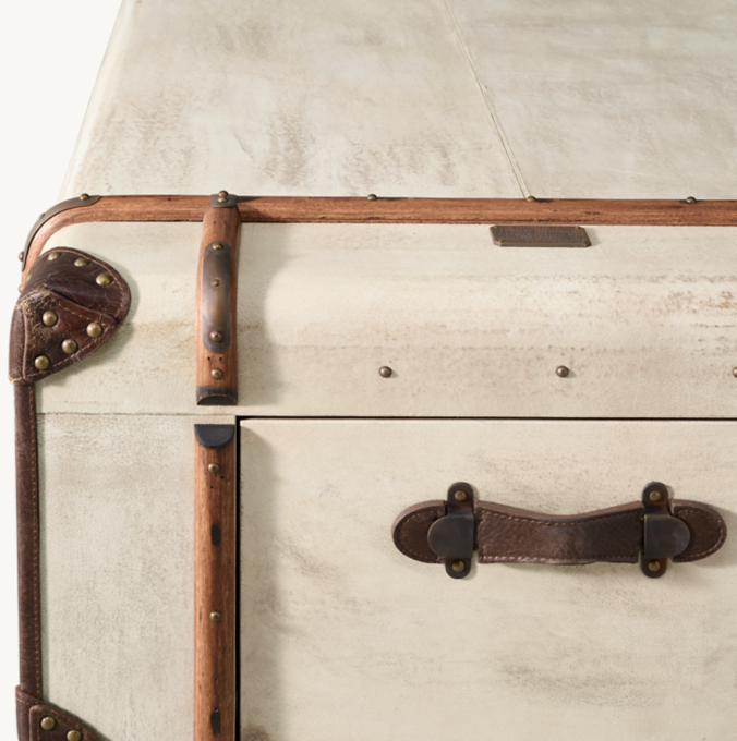 Restoration hardware trunk coffee table discount