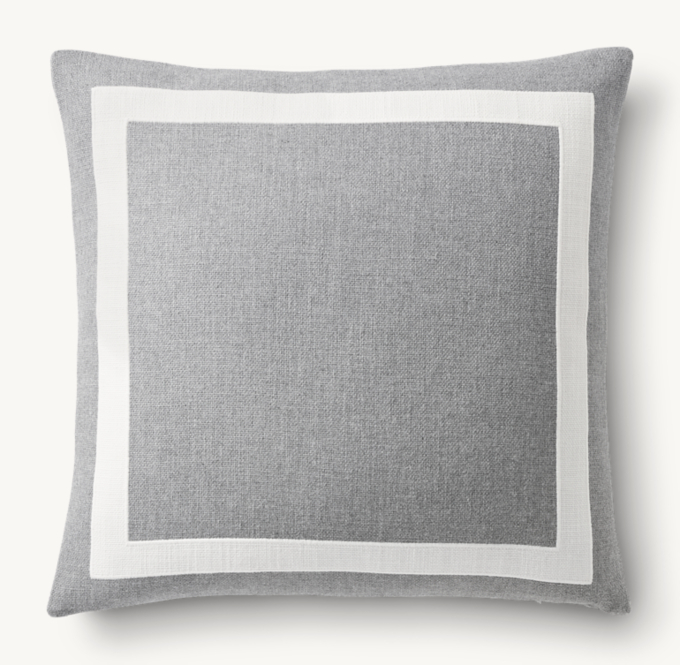 Framed Appliqué Outdoor Pillow Cover - Square