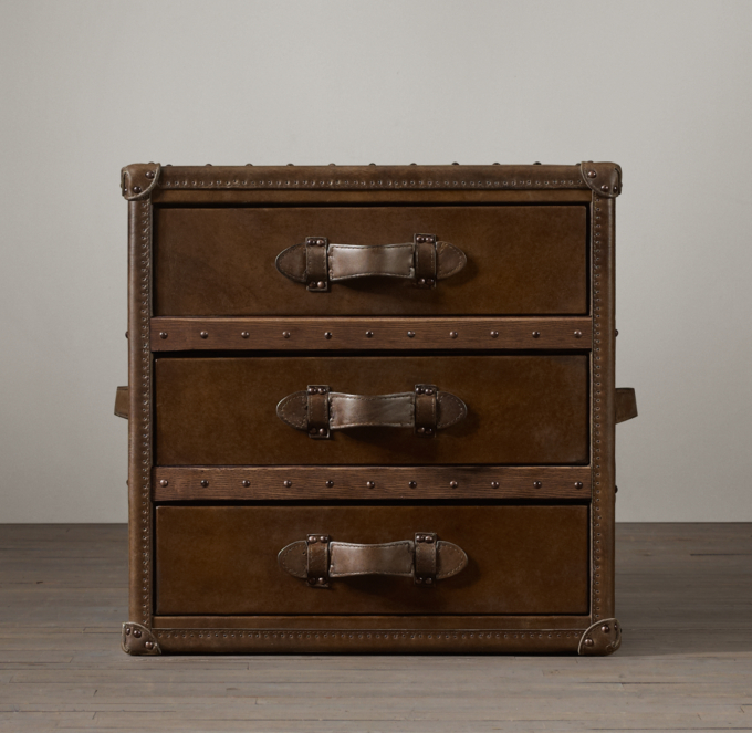 Dentro Home  Verbier 1892 Steamer Trunk Furniture