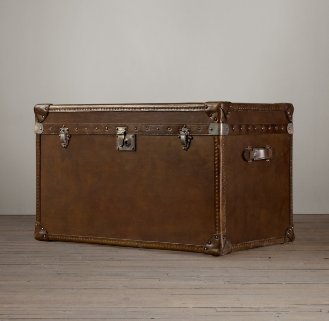 Mayfair Steamer Trunk Tall Coffee Table Vintage Cigar