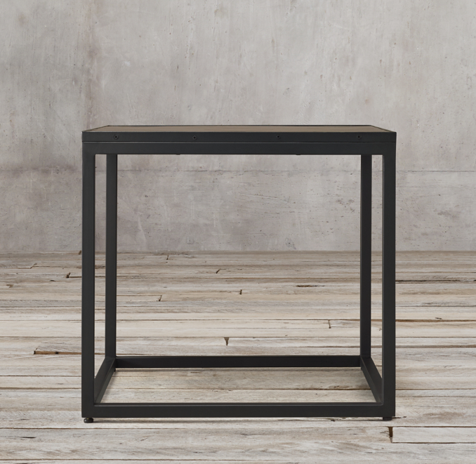 Metal Parquet Side Table