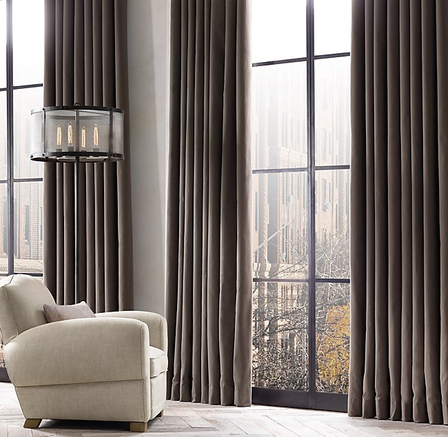 Brushed Cotton Twill Dry, Restoration Hardware Curtain Rods