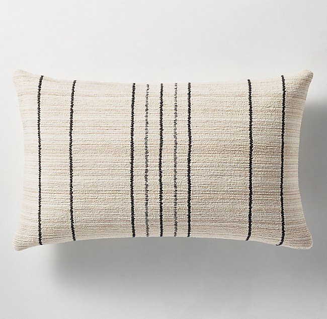 Moroccan Jacquard Chenille Multistripe Pillow Cover - Lumbar