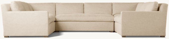 Belgian Track Arm U-Sofa Bench-Seat Sectional