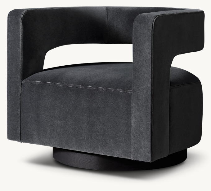 Curved swivel chair sale