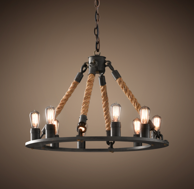 round rope chandelier