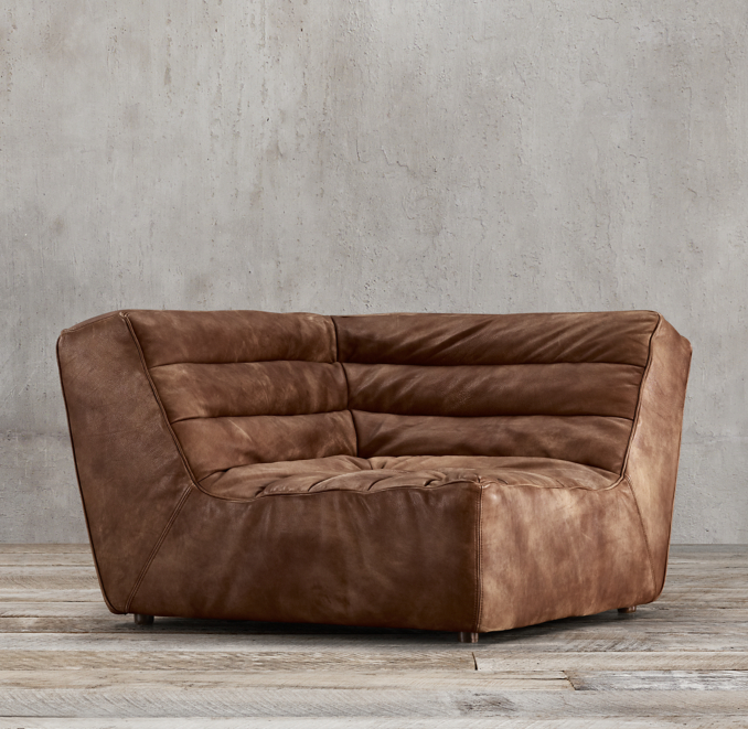 Chelsea Leather Square Corner Chair