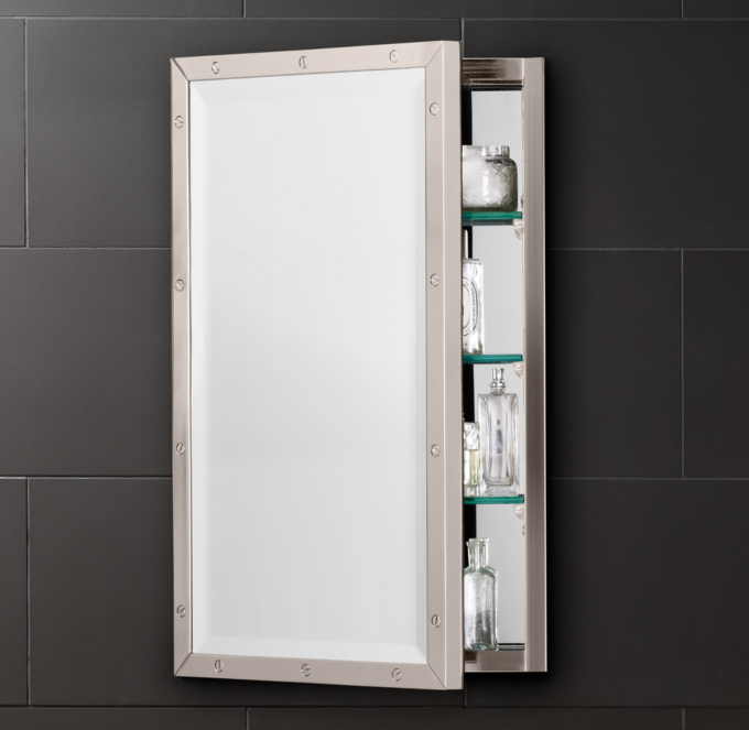 Rivet WallMount Medicine Polished Nickel