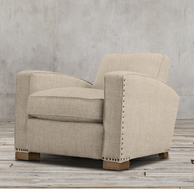 Three Quarter view of Library Upholstered Chair 
