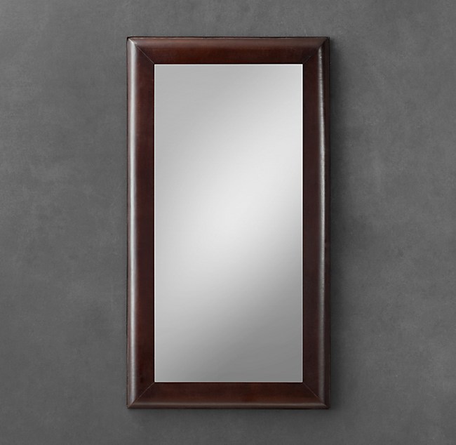 Leather Framed Mirror Brown, Leather Mirror Frame
