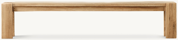 Front view of Reclaimed Oak Parsons Coffee Table 