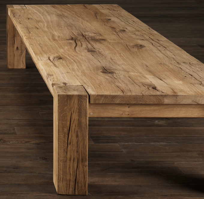 Reclaimed Russian Oak Parsons Coffee Table