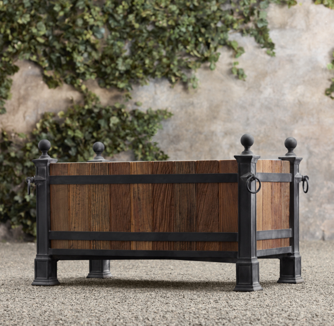 Versailles Wood Panel Trough Planter