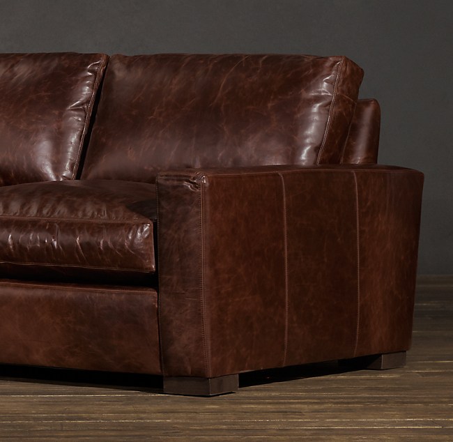 8 Maxwell Leather Sofa, Restoration Hardware Leather Sofa