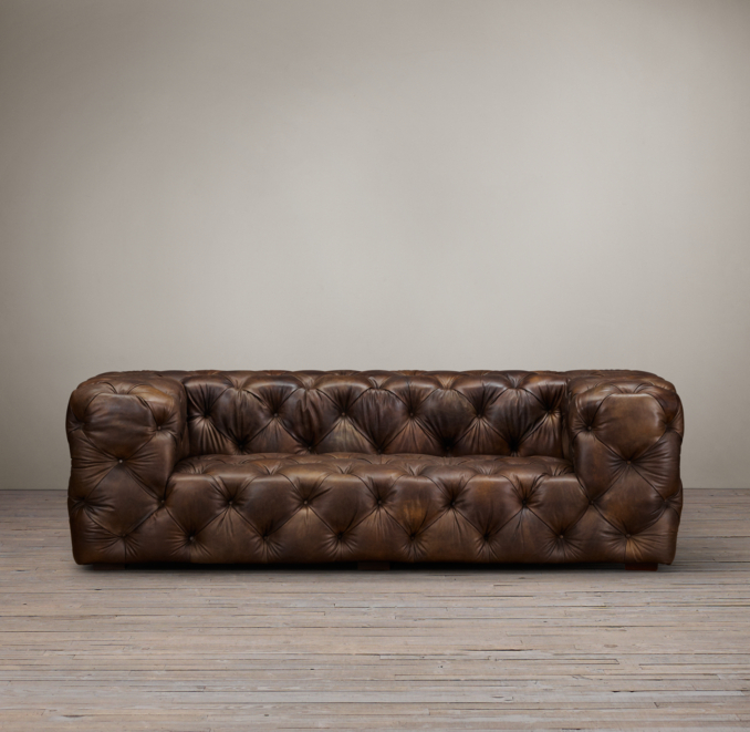 Soho Tufted Leather Sofa