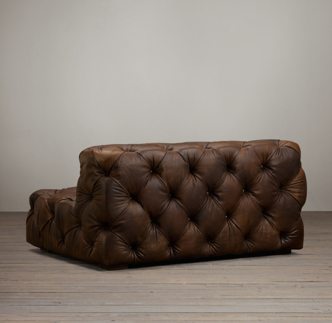 5' Soho Tufted Leather Armless Sofa