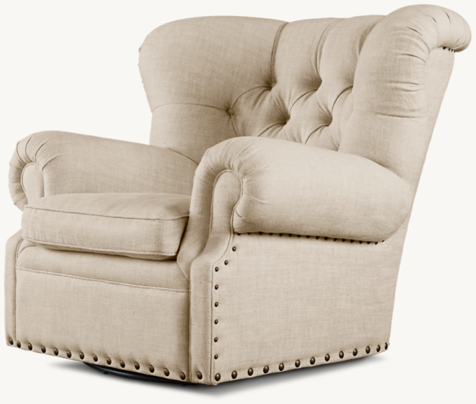 Churchill Swivel Chair with Nailheads