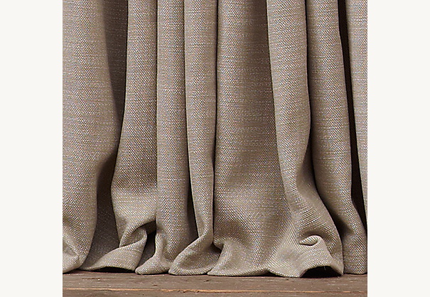 Set Of Restoration Hardware Perennials Grommet Drapes Textured Linen Weave Sand
