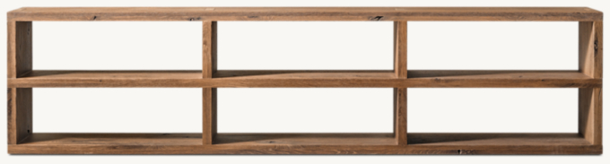 Oak Brûlé Waterfall 96&#34; Low Console Table