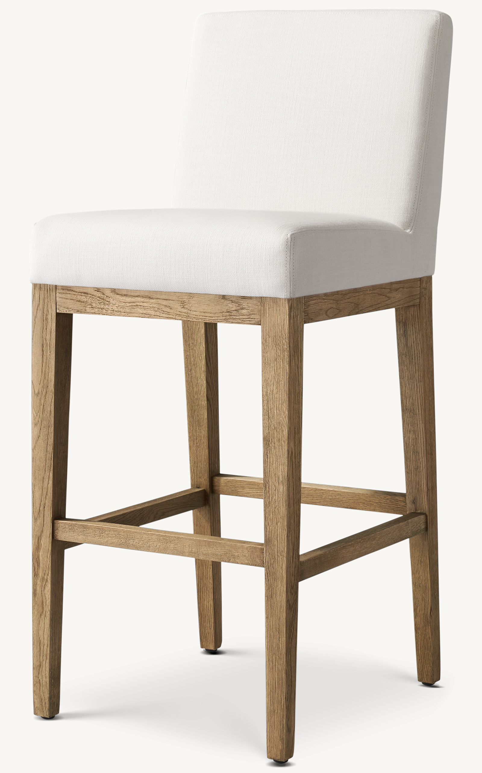 Shown in White Italian Textured Weave with Weathered Oak Drifted finish.