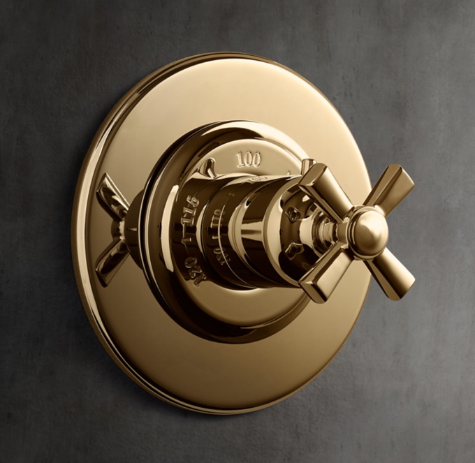Grafton Cross-Handle Thermostatic Shower Valve & Trim Set