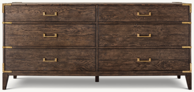 Shown in Waxed Brown Oak/Brass.
