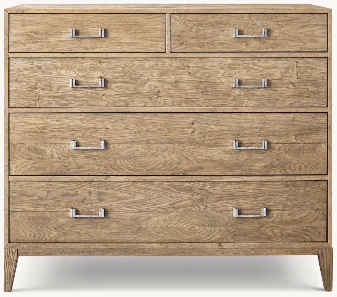 Front view of Cayden Campaign 5-Drawer Dresser 