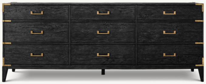 Shown in Waxed Black Oak/Brass.