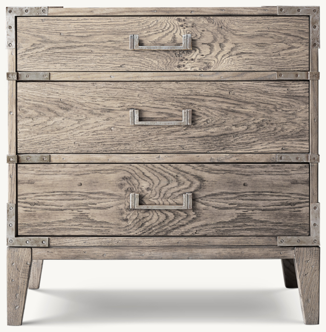 26&#34; nightstand shown in Waxed Grey Oak/Pewter.