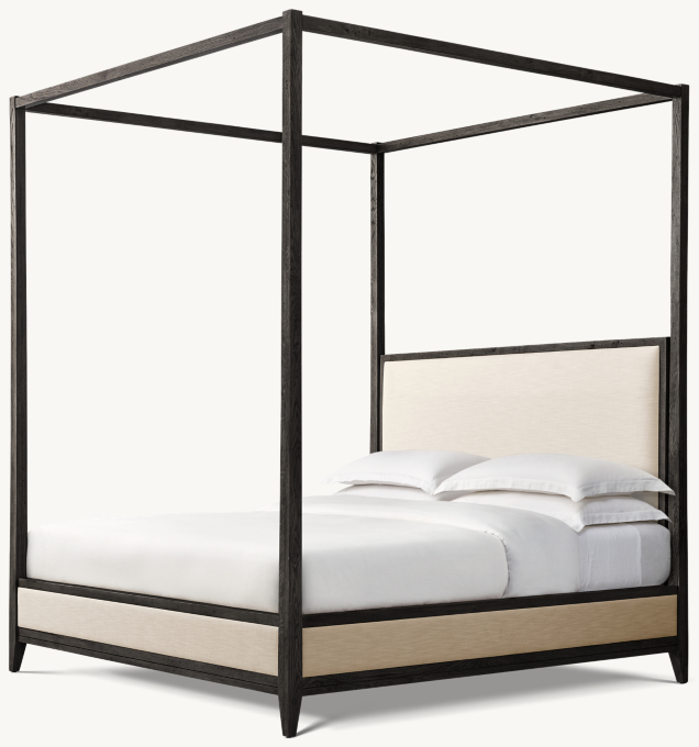 Black canopy bed restoration hardware discount