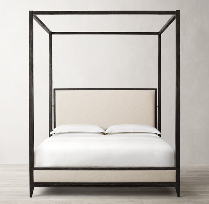 Cayden Campaign Fabric Canopy Bed