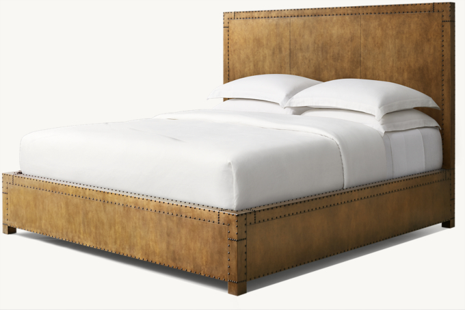 Orsay Brass Clad Panel Platform Bed