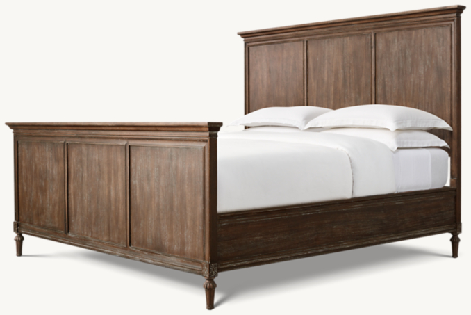 Three Quarter view of Maison Panel Bed With Footboard 