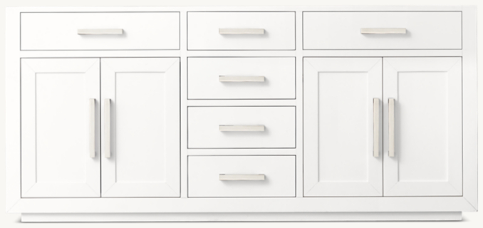 Front view of Kempton Double Vanity Base 