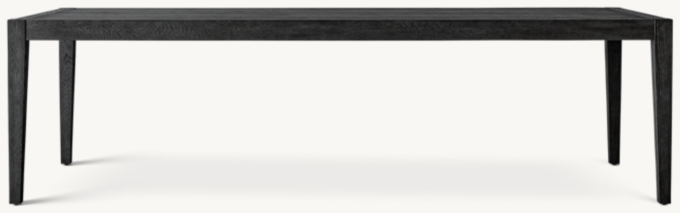 French Contemporary Rectangular Extension Dining Table