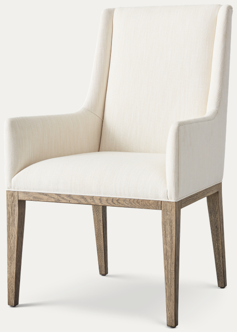 Three Quarter view of Leigh Fabric Dining Armchair 