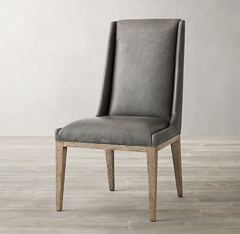 Leigh Dining Chair Collection Rh, Recover Leather Dining Chairs Uk