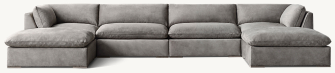 Costera Modular Leather U-Chaise Sectional