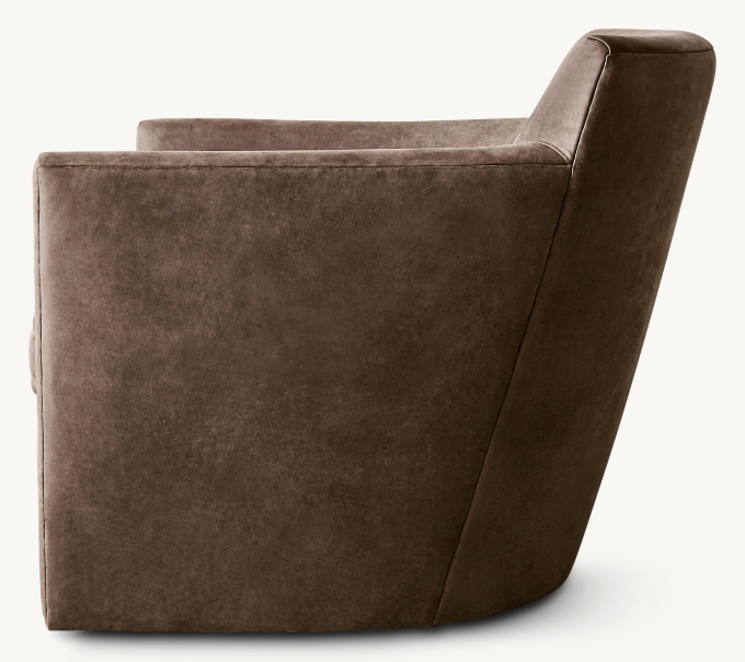 Restoration hardware leather online swivel chair