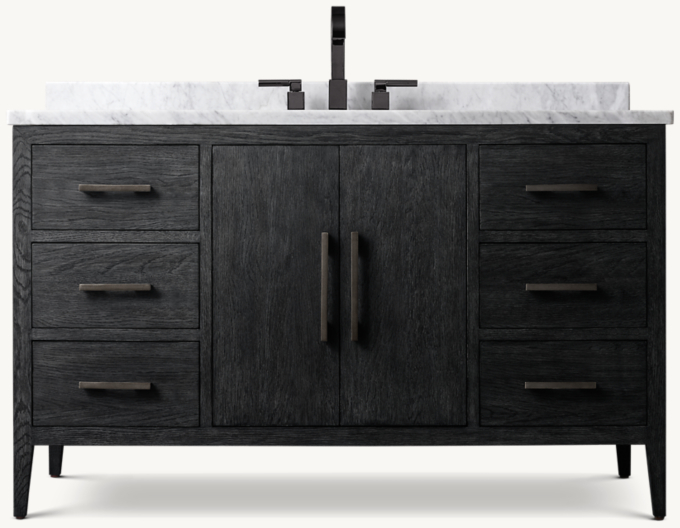 French Contemporary - Meuble-vasque simple extra large 