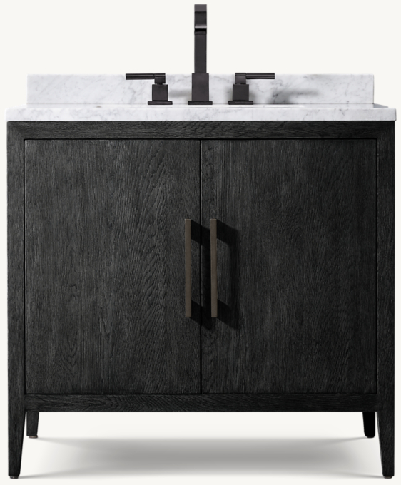 French Contemporary - Meuble-vasque simple 