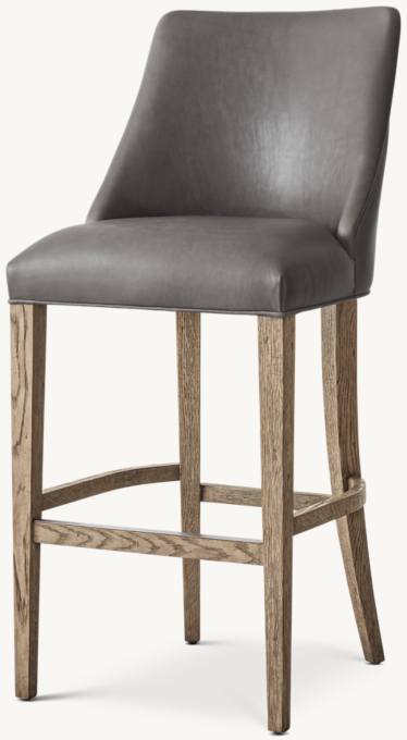 Ella Leather Armless Bar & Counter Stool