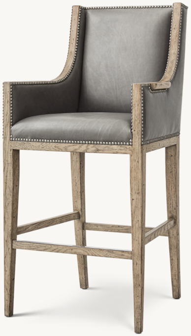 Ames Leather Counter Stool