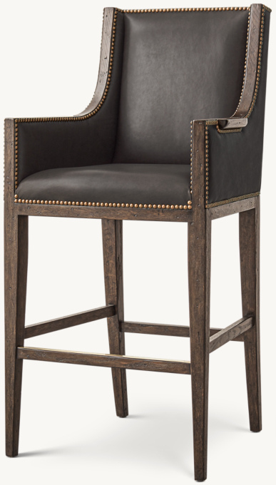 Ames Leather Counter Stool