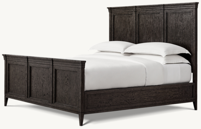 Three Quarter view of Cayden Campaign Panel Bed With Footboard 