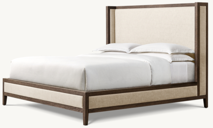 French Contemporary Fabric Shelter Bed